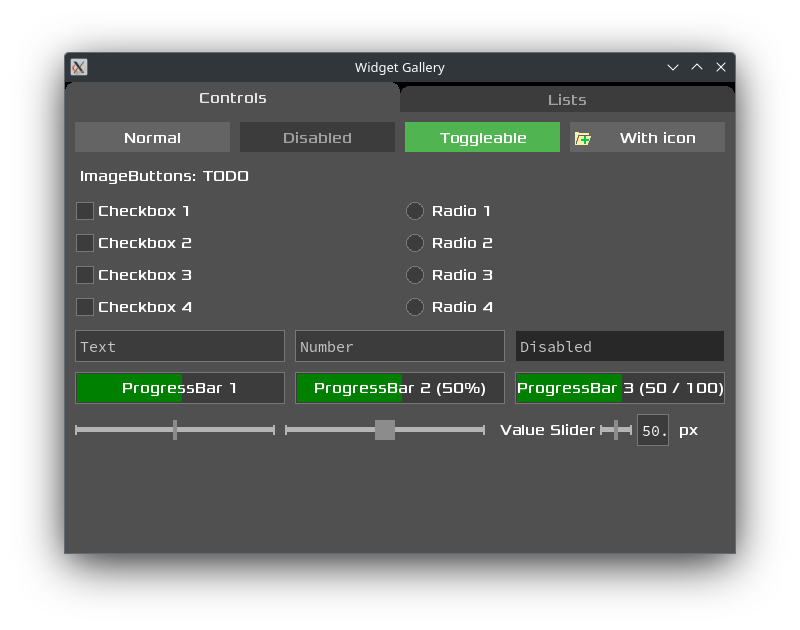 Various widgets