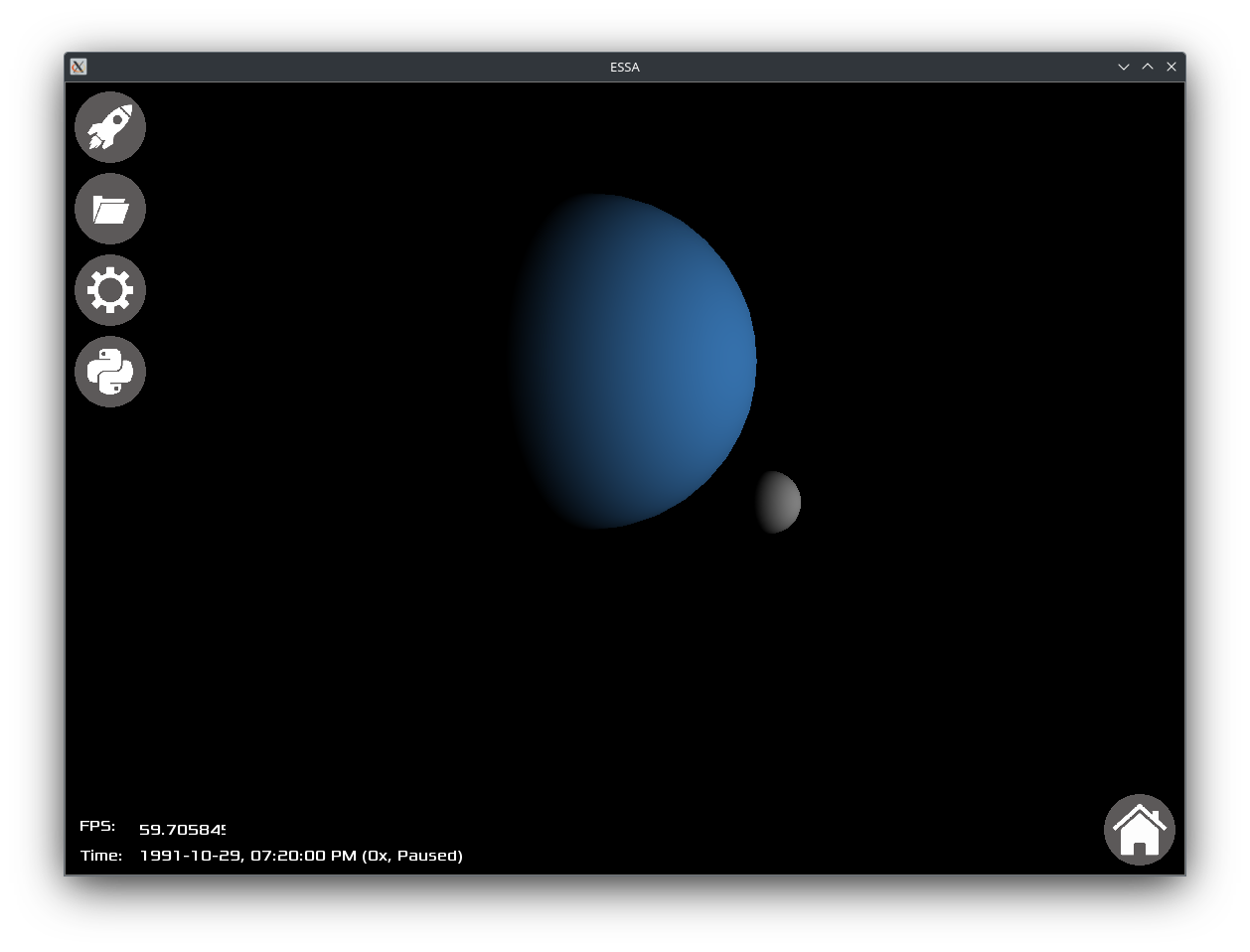 Earth & Moon shaded